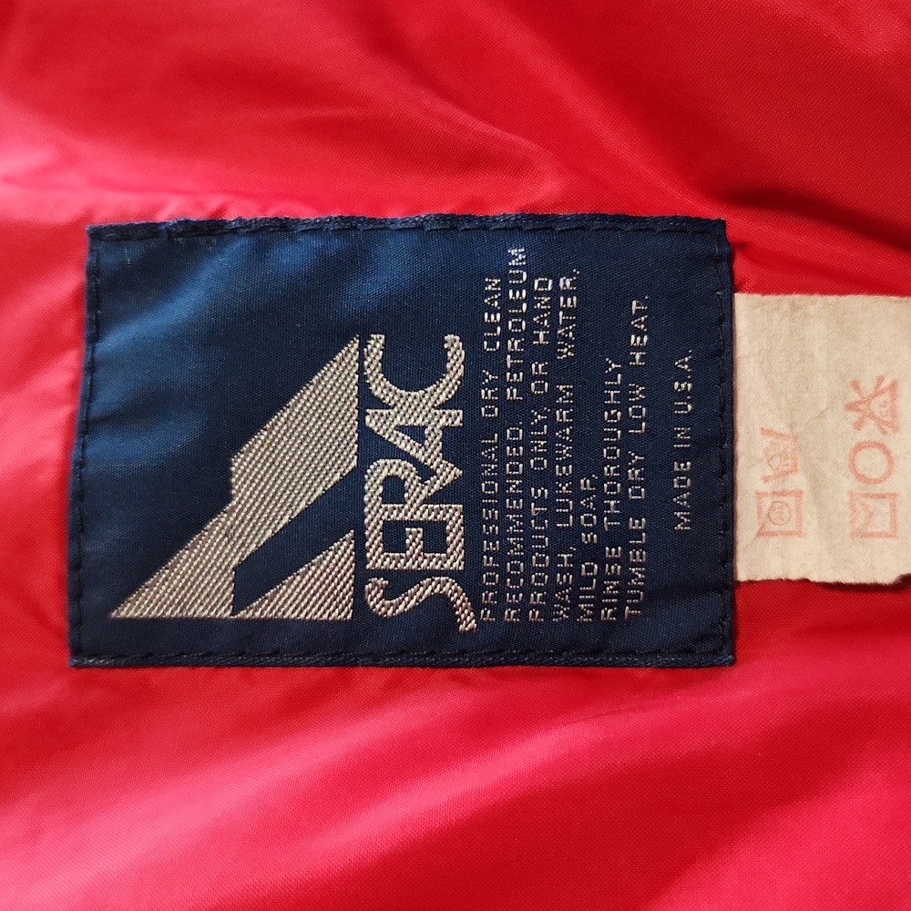 Serac Vintage Down Filled Puffer Ski Jacket Red Size 38 - Picture 8 of 12